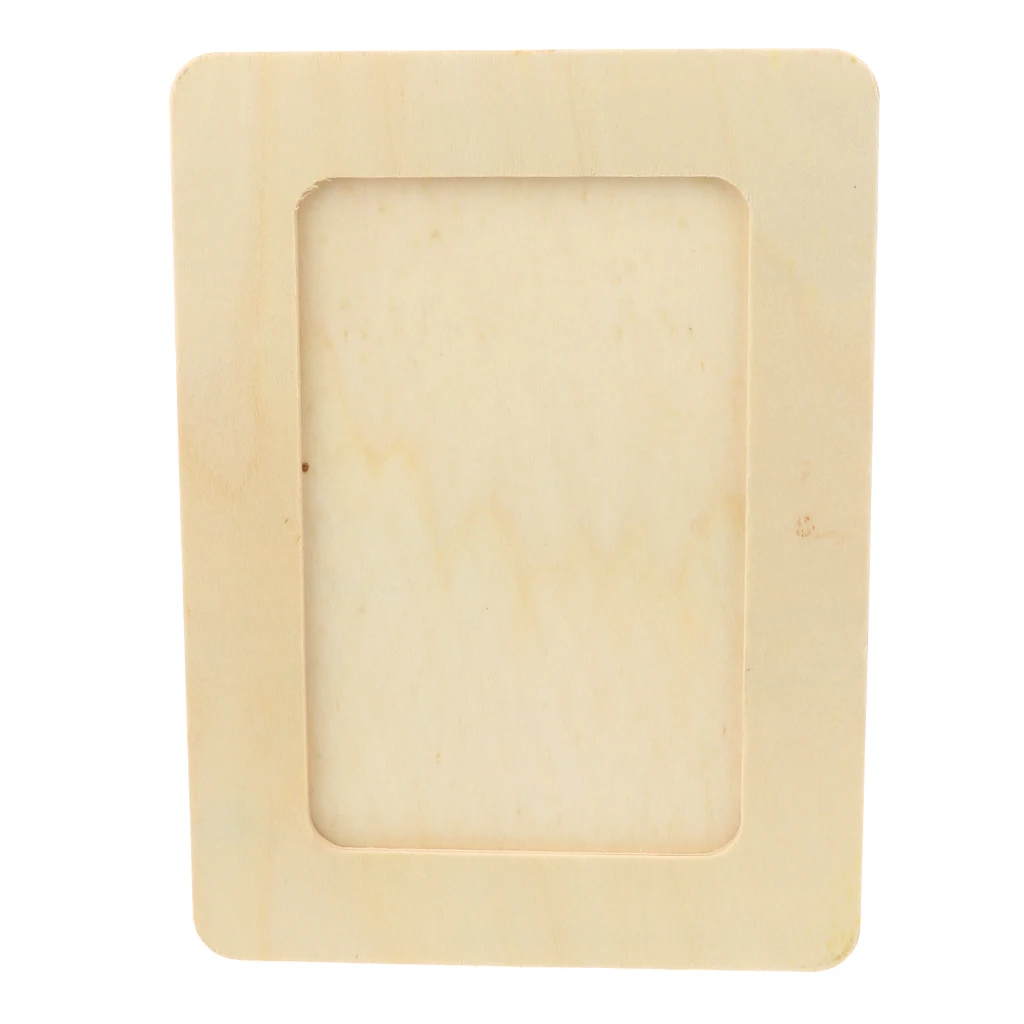 Simple Designs Unfinished Wooden Solid Wood Photo Picture Frames Ready to Paint for ’s Art Craft DIY Projects