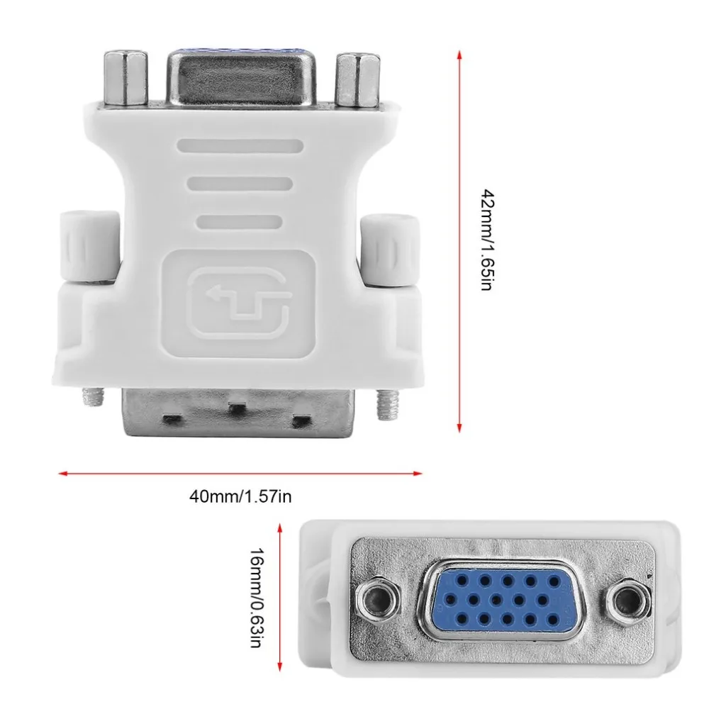 Позолоченный ATI DVI к vga разъем DVI-I(A/D) к VGA мужчин и женщин 24+ 5 pin к 15 Pin адаптер преобразования Горячая Новое поступление