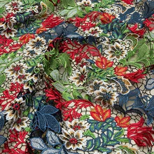 Новая цветная 3D кружевная ткань с вышивкой сетка Водорастворимая кружевная ткань с вышивкой для свадебного платья DIY 1 заказ = 0,5 м