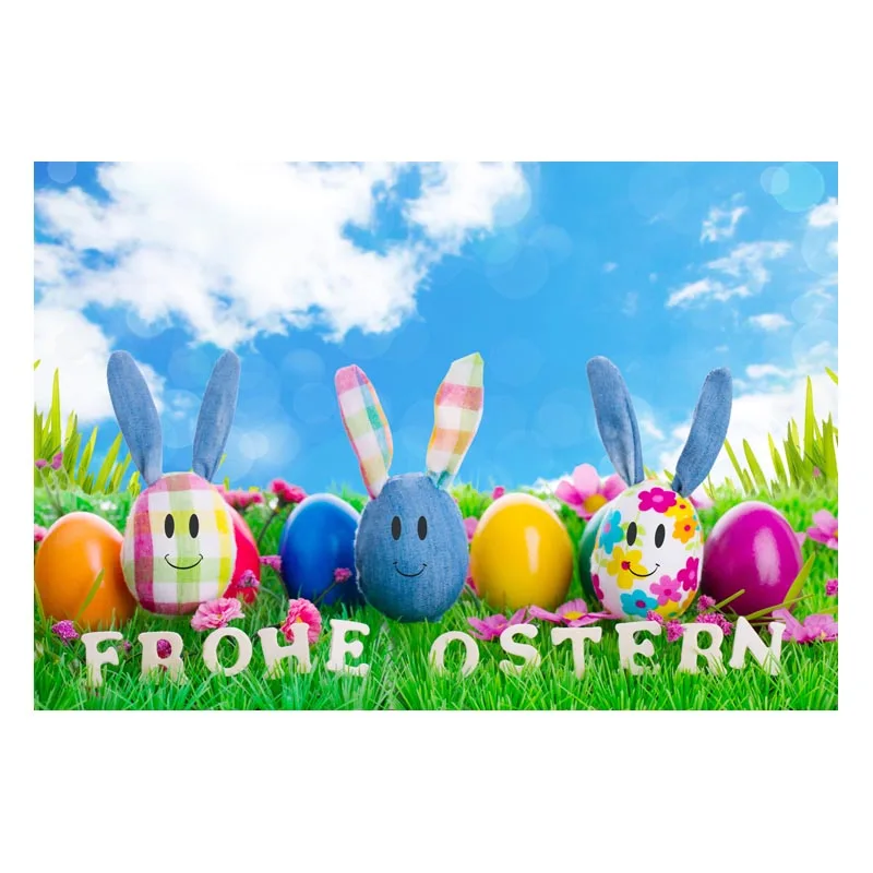 

Easter vinyl photography background Computer Printed colorful eggs backdrops for Photo studio 7X5ft GE-155