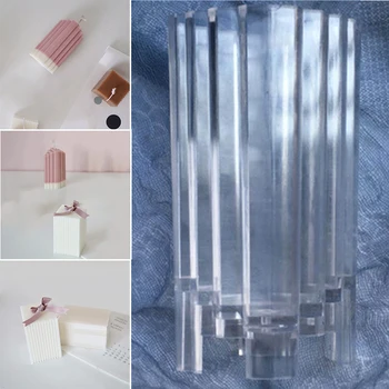 

1* Clear Handmade Candle Mold Plastic Making DIY Candle Soap Craft Mould Parts