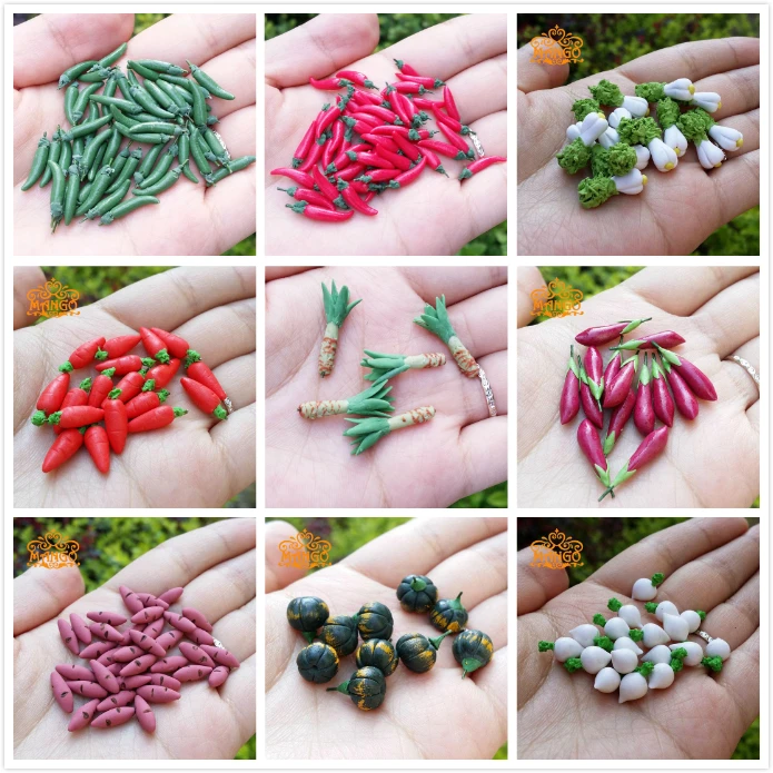 

1/12 Dollhouse Miniature Food Vegetable Kitchen eggplant cucumber radish green pepper lettuce cabbage10 PCS Free Shipping