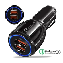 Автомобильное зарядное устройство Quick Charge 3,0 Dual QC3.0 для iPhone XS Max/XR/X/8 Plus iPad samsung S8 S9 Note 8 9 Google Pixel 3XL