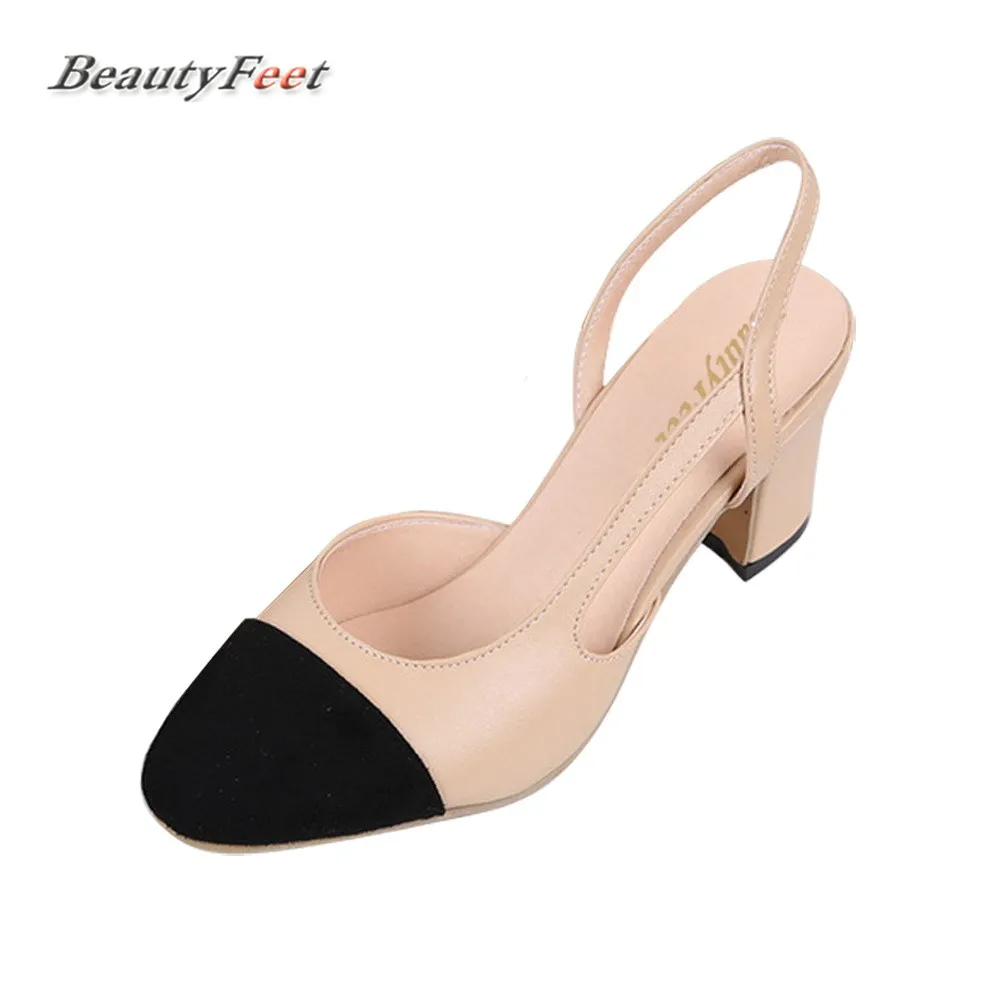Beautyfeet Pumps Women Shoes Woman High Heels Round Toe Fix Color