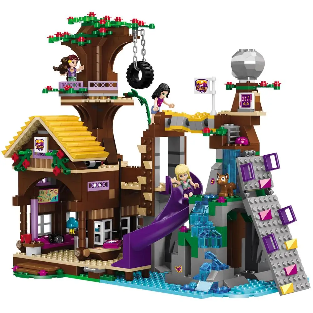 

739pcs Girls Series Blocks Compatible Legoings Friends Adventure Camp Tree House Building Blocks Educational Toys For Children