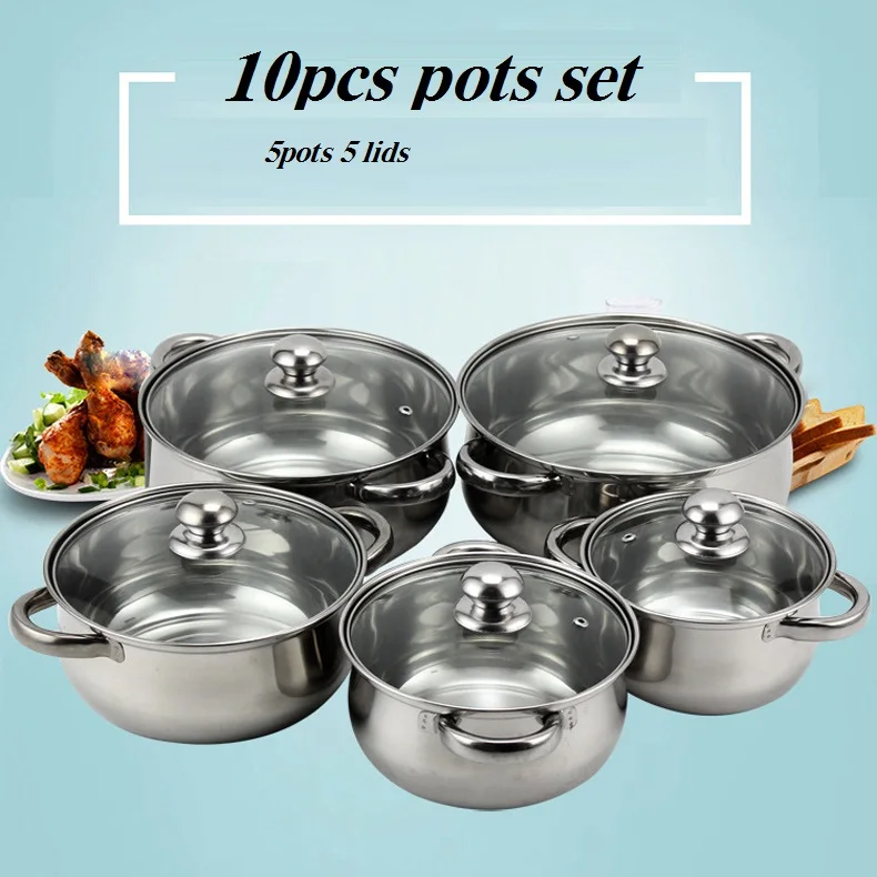 free shipping cooking tools set casserole pots 5 kitchen utensil 16/18