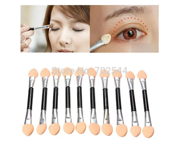 

Wholesale Disposable Make Up Eye Shadow Applicator Brush double-headed sponge eye shadow brush (10000 pcs/lot) + Free shipping