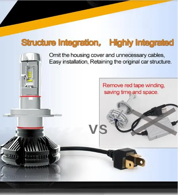1 комплект 50 Вт 6000LM X3 светодиодные фары H1 H4 H7 H8 H9 H11 9005 9006 9012 H13 9007 2nd lumilled ZES чипы