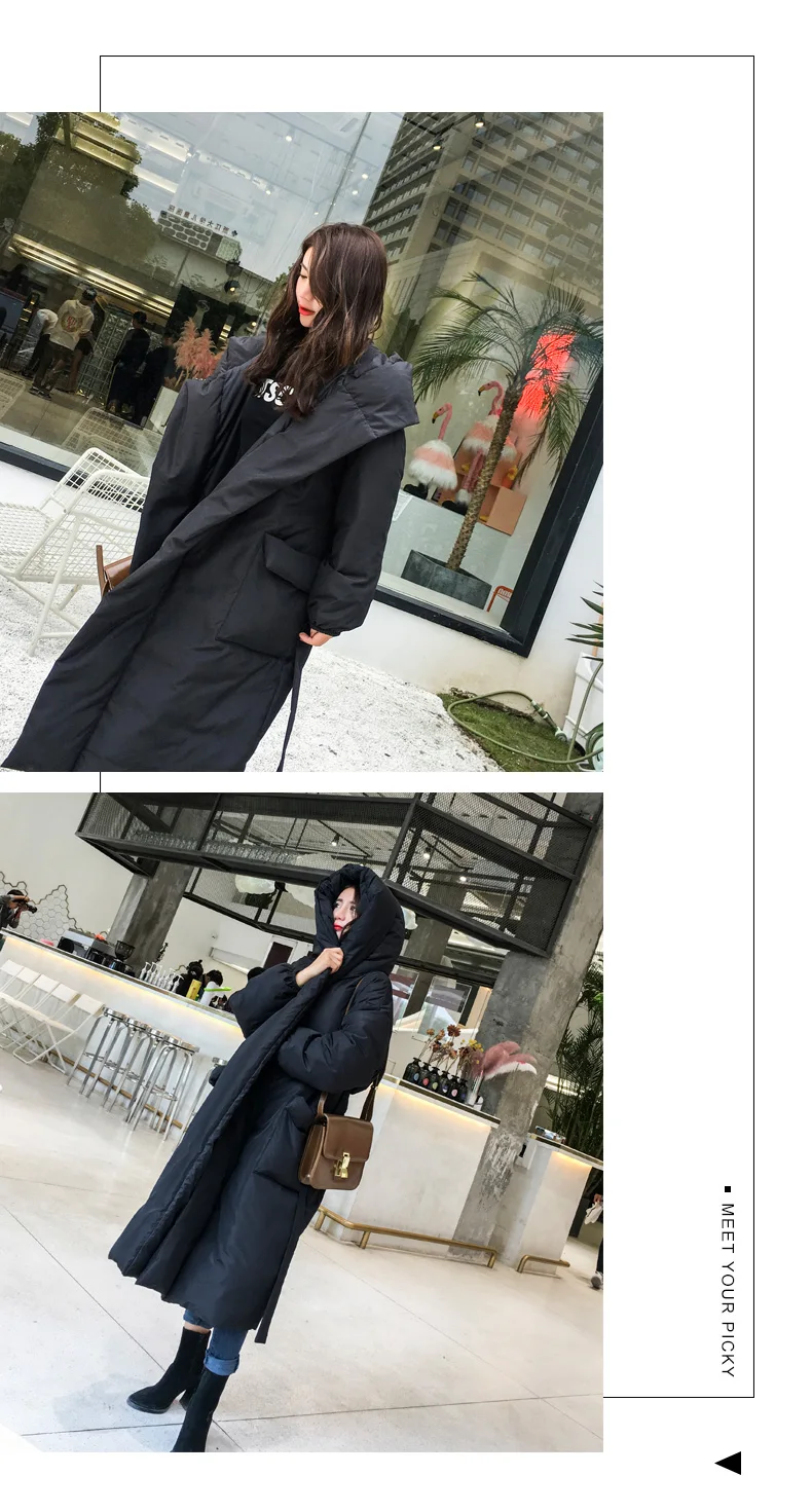 Winter Special Amazing style loose long down women jacket solid color and plus size parkas warm outwear new listing young lady