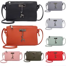 Новая женская сумка через плечо из искусственной кожи, женская сумка через плечо в Корейском стиле, маленькая сумка через плечо с оленем, сумка-мессенджер, сумка для мобильного телефона 10