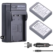 2000mAh 2 PCS BLS-5 BLS5 Bls50 Battery+Wall Charger Kits + for Olympus OM-D E-M10, PEN E-PL2, E-PL5, E-PL6, E-PM2, Stylus 1