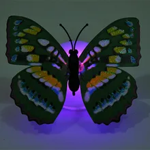 25 шт./лот Светящиеся Кольца для вечеринки Игрушка-ночник Бабочка цветы маленький ночник светящаяся бабочка Внутреннее освещение игрушка