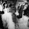Hot Sale~vestidos de novia~ Front Short and Back Trailing Style Sweet Princess Wedding Dress/Bride Feather Wedding Gown 3