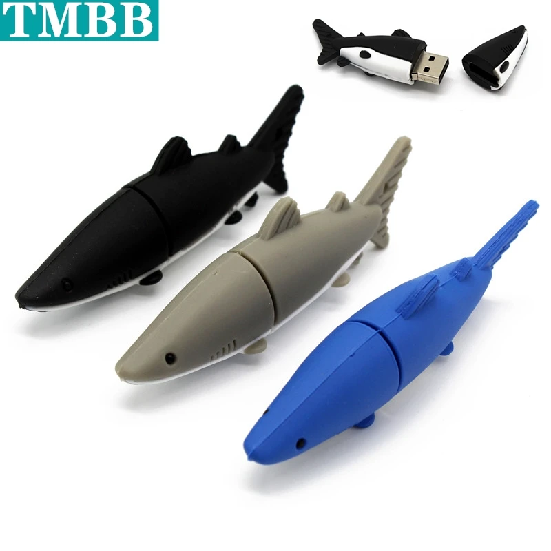 

2019 New cartoon Marine life shark usb flash drive pen drive memory stick u disk 4gb 8gb 16gb 32gb 64GB 128GB USB 2.0 pendrive