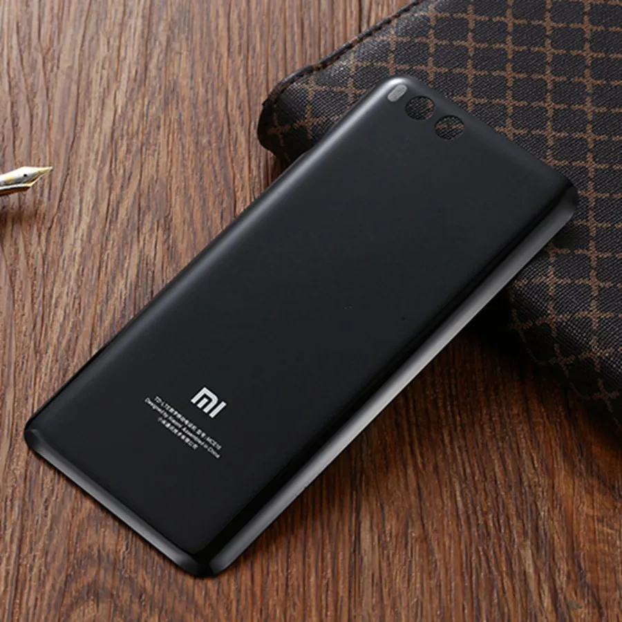 Xiaomi Mi 6 Крышка батарейного отсека задняя стеклянная крышка Корпус для Xiaomi Mi 6 Крышка батарейного отсека задняя крышка стеклянный чехол Замена с клеем - Цвет: Черный