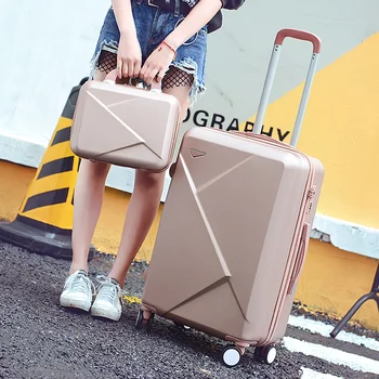 

14 22inches abs candy color case travel luggage on universal wheels for young girls/boys,fashion style boxes set