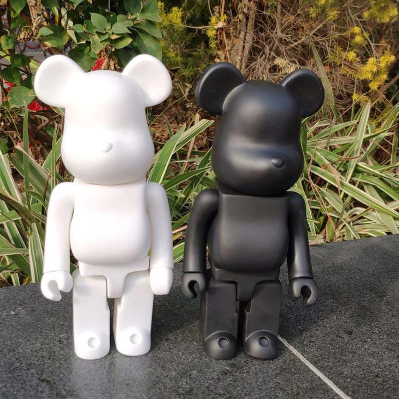 11 дюймов, 400% Bearbrick Bear@ brick, фигурки, блок, медведь, ПВХ, модель, фигурки, детские подарки, сделай сам, краски, куклы, детские игрушки