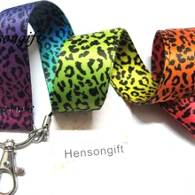 Hensongift Цвет Радуга леопардовый ремень ID Держатели животный принт Cheetah брелок телефон средства ухода за кожей шеи бретели для нижнего белья