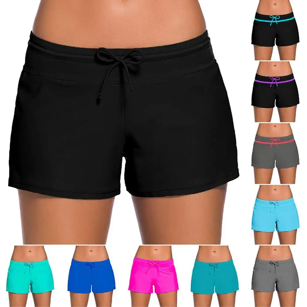 

Europe And The United States Summer Boxer Swimming Trunks Women Solid Color Hot Spring Beach Swimming Dress