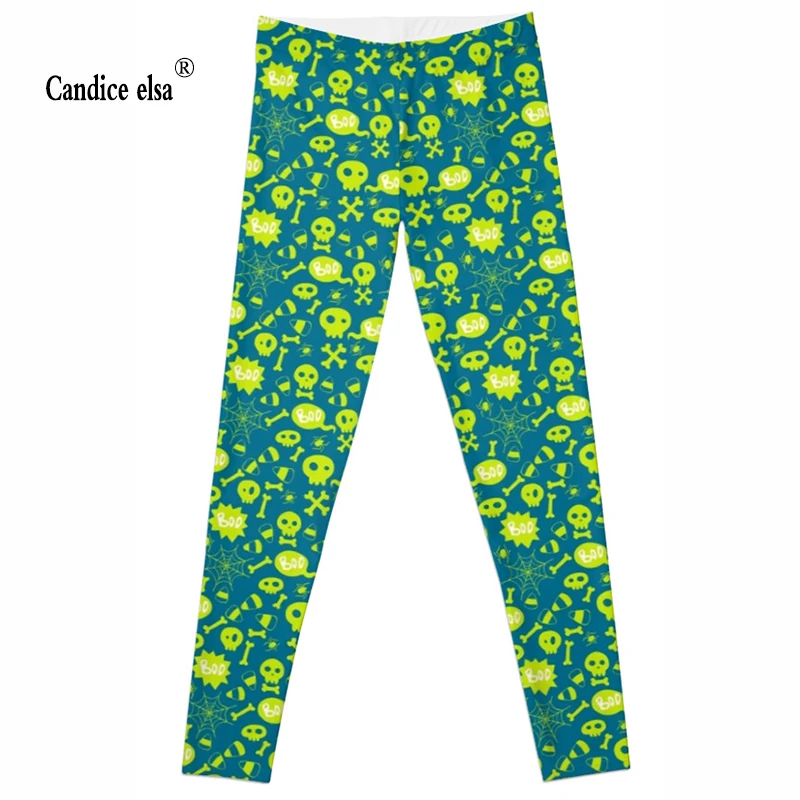 

Drop ship High quality Hot !Women pants Hot fashion COLOURFUL Bones&SKULL leggings Digital printed Plus size leggings