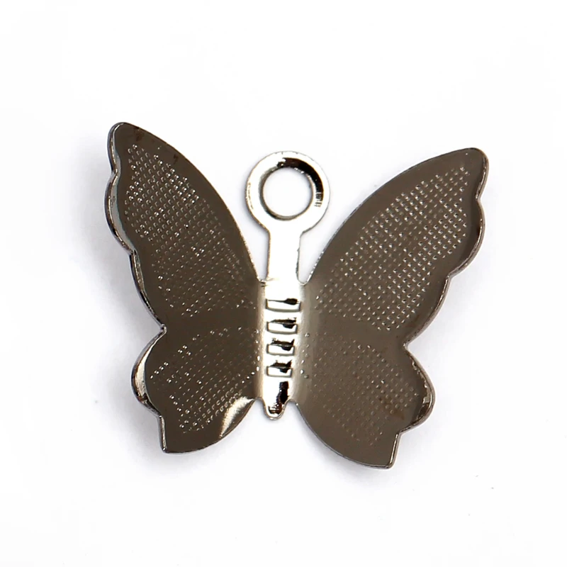 100 шт/партия 11x13 мм Металлические подвески бабочки для DIY ожерелье браслет ювелирные изделия аксессуары ювелирные изделия