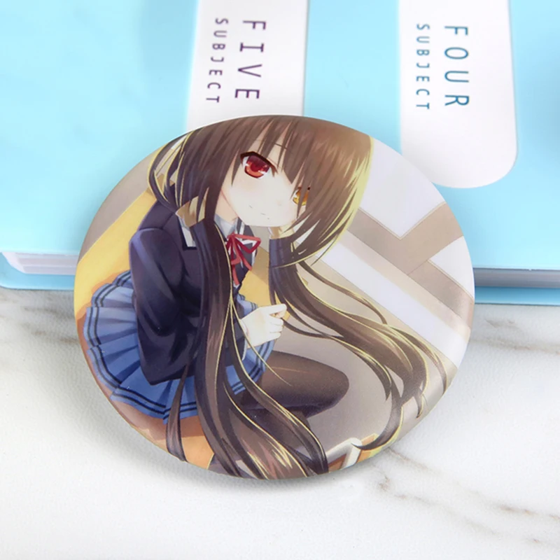 

FFFPIN Japan Anime 5.8cm Brooch Beauty Large Badge Nightmare Tokisaki Kurumi DATE A LIVE Cloth Backpack Home Car Decor Coin Pin