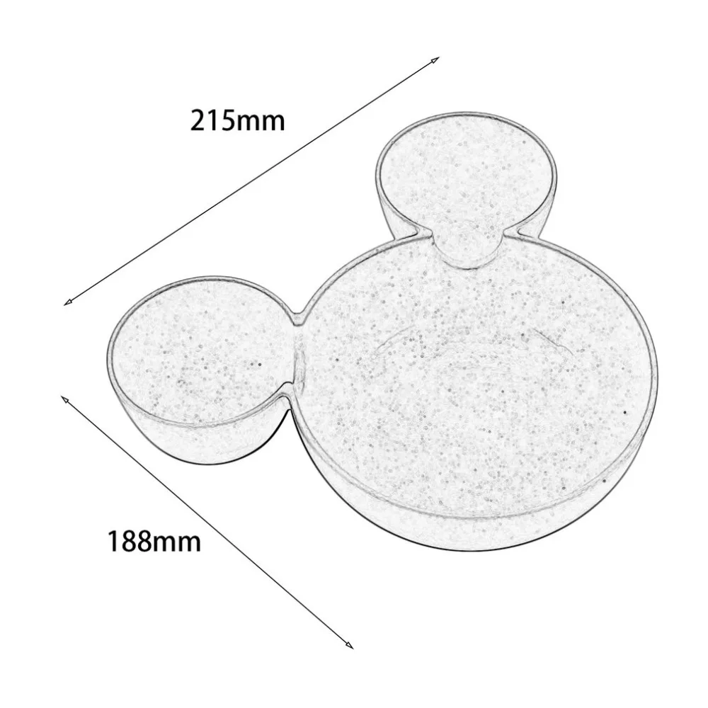 Милая Детская миска с рисунком Минни Маус, миска для кормления ребенка, контейнер для еды, фруктовая тарелка, детская посуда