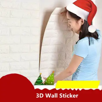 

Self adhesive Waterproof 3D TV Background Brick Wallpapers living room wallpaper waterproof wall decorated bedroom