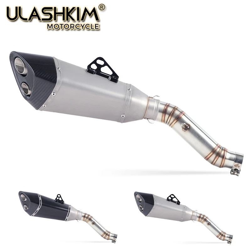 

Motorcycle Full Exhaust System Muffler Escape Modified Contact Middle Link Pipe Tube Slip On For Honda CBR300 CBR300R