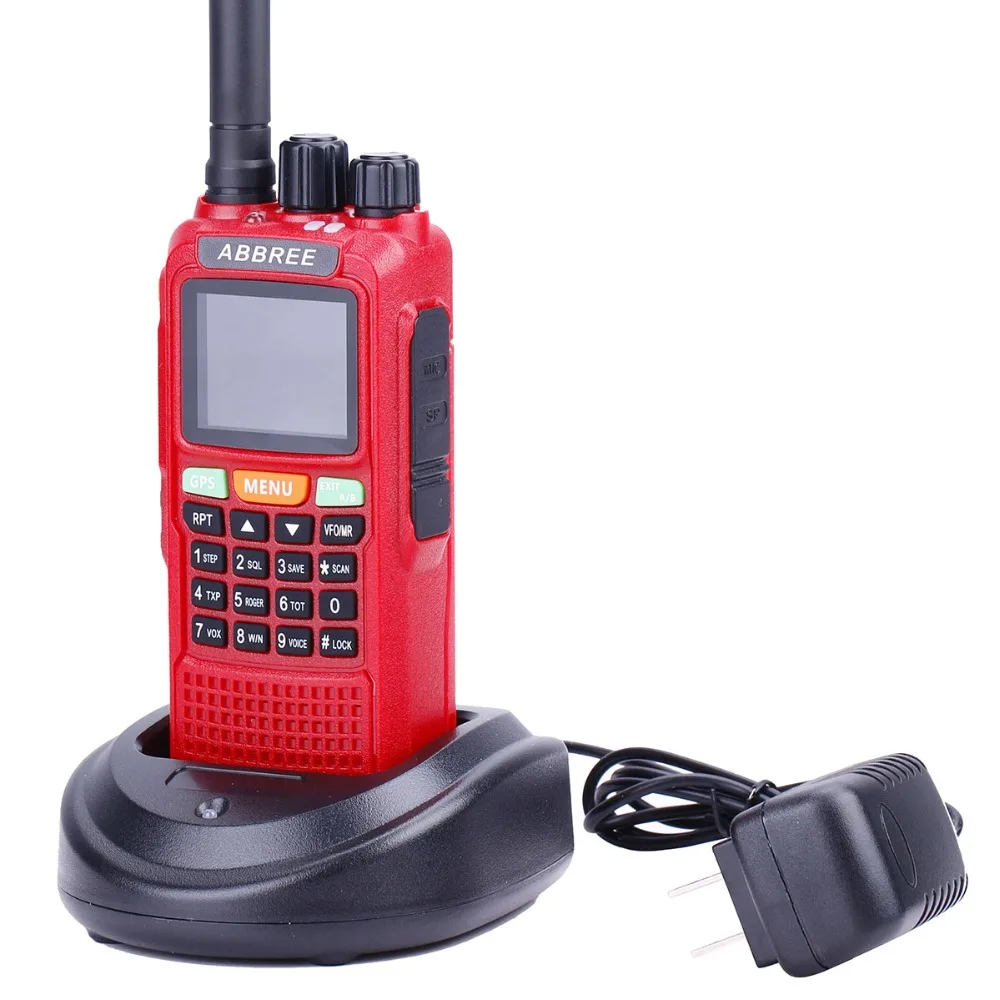 ABBREE AR 889G Walkie Talkie 10W GPS SOS мощный 10 км дуплексный ретранслятор двухдиапазонный