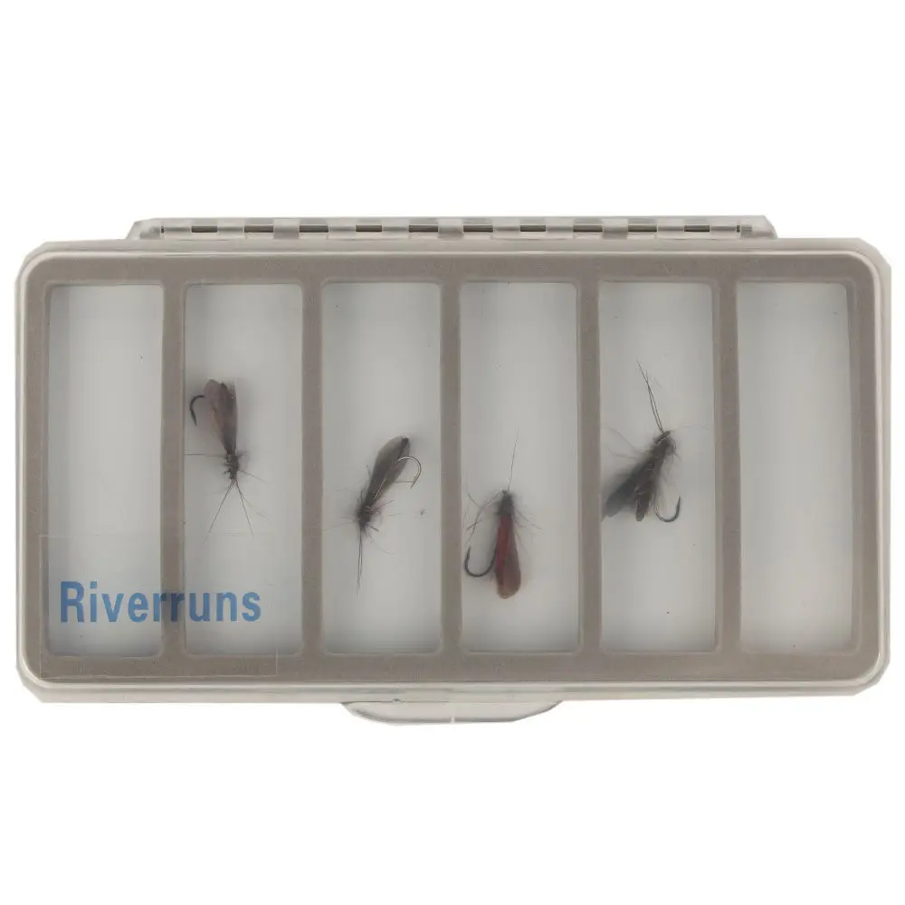 Риверранс реалистичные мухи Аддис сухие мухи форель мухи УФ 4 цвета с коробкой для мух