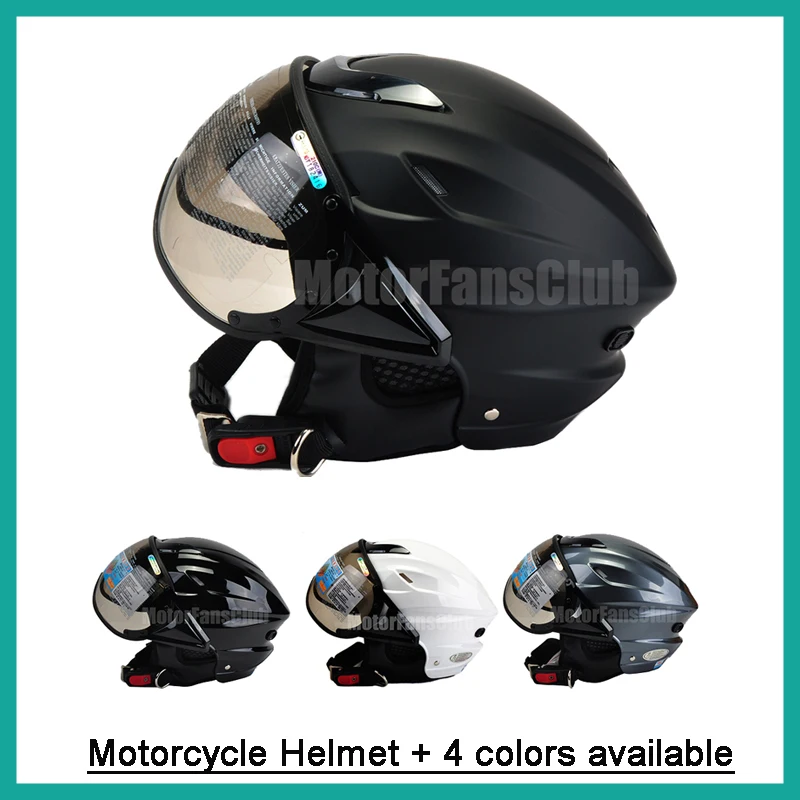 

DOT ECE Jet Pilot Helmet Style Motorcycle Helmet Bike Bicycle Open Face Motorcycle Scooter Protective Half Helmet Visors