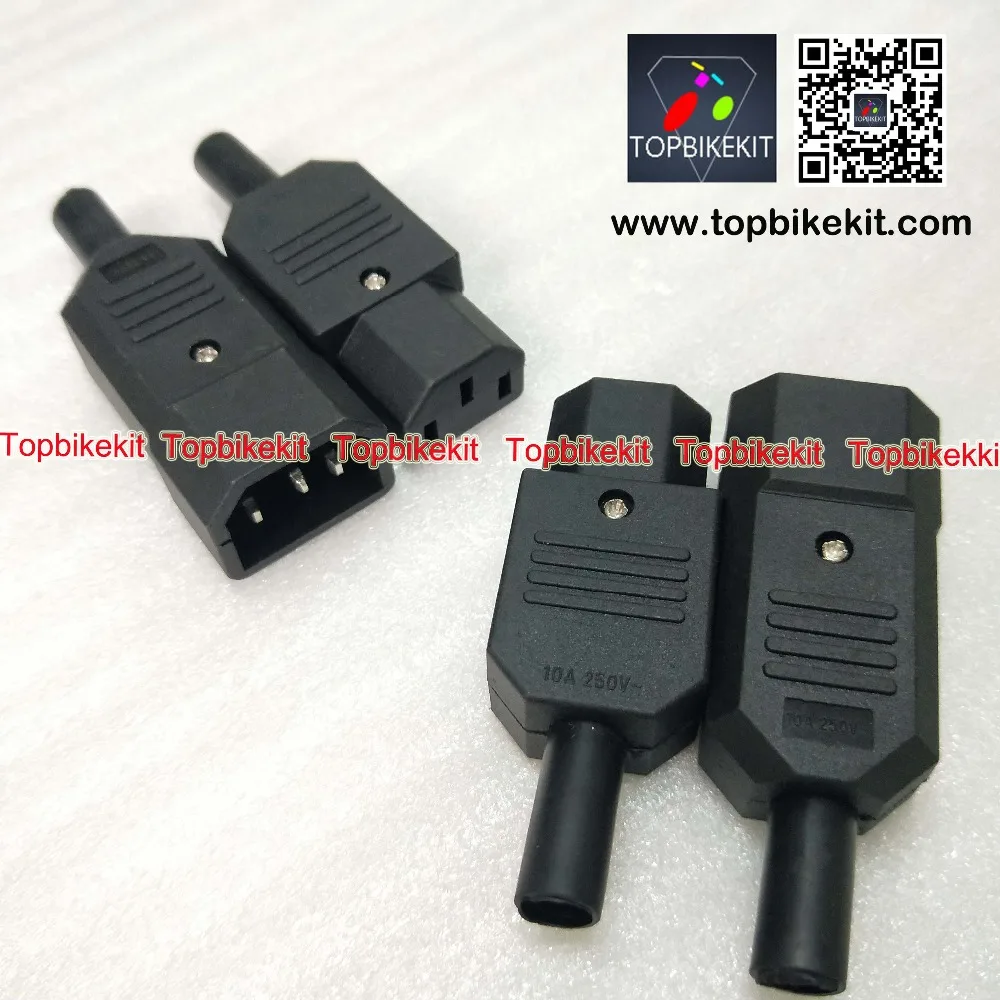 Top 4PCS Power connector Prong IEC 320 C14 Power 2 Males+2 Females Inlet Plug Connector 10A / 250V AC for ebike battery and charger 2 Top 4PCS Power connector Prong IEC 320 C14 Power 2 Males+2 Females Inlet Plug Connector 10A / 250V AC for ebike battery and charger 2