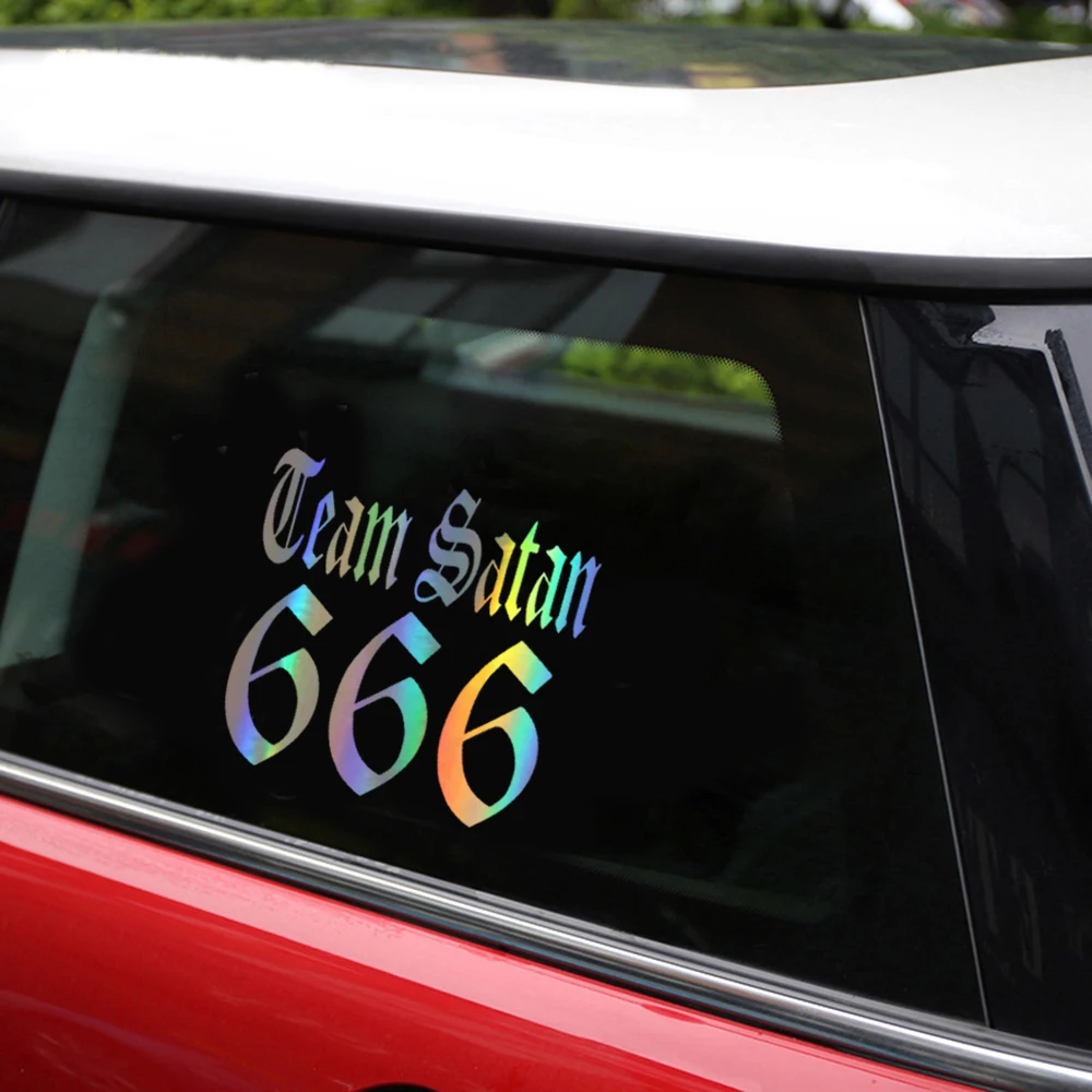 Tangredy 10 3*9 5 см команда сатана 666 модный креативный мультфильм автомобиль стикер