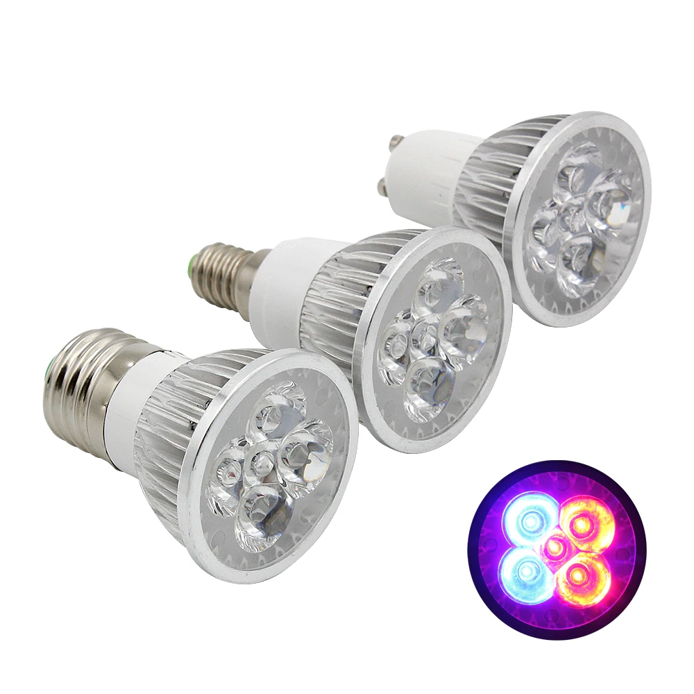 

Full Spectrum LED Grow Light E27 E14 GU10 AC 85-265V Growth Lamp Bulb For Flower Plant Greenhouse Hydroponics System Tent Box