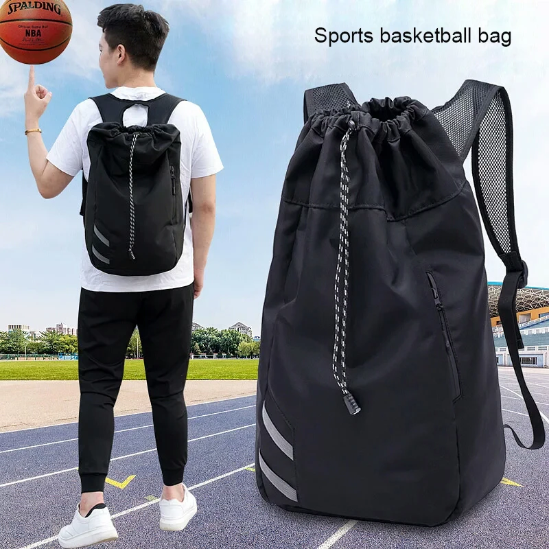 

2018 New Basketball Backpack Travel Fitness Bag For Training Sport Men Large Soccer Balls Outdoor Football Nylon Basketball Bags