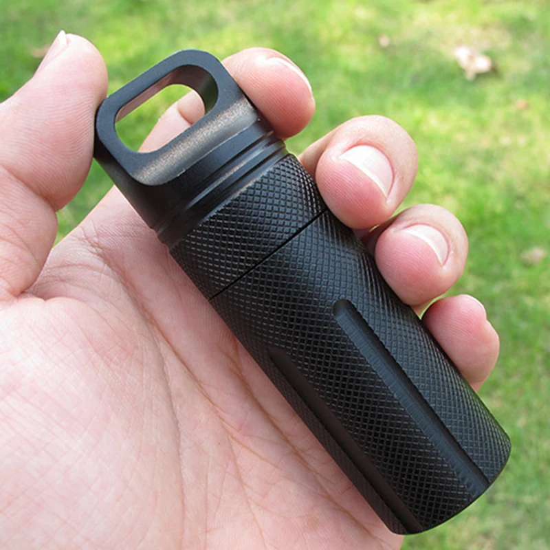 

Cute Mini EDC Survival Equipment Waterproof Box Emergency Medicine Bottles Outdoor Tool First Aid Container Storage