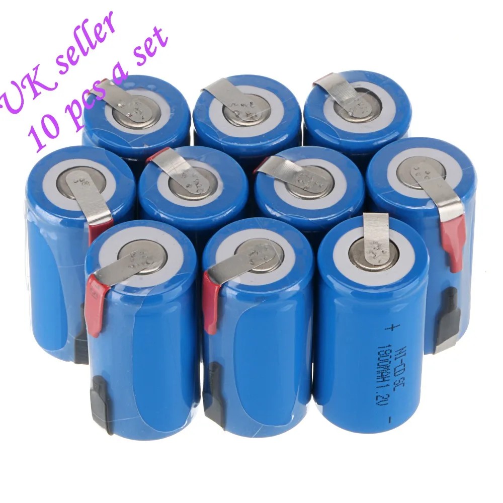 

10 Pieces/Lot 22*42mm Sub C SC Rechargeable Battery 1.2V 1800mAh NiCd NI-CD Batteries With PCB