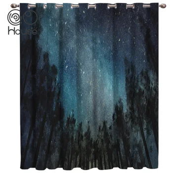 

CoCoHouse Galaxy Nebula Room Curtains Large Window Window Curtains Dark Living Room Decor Outdoor Decor Kids Window Treatment