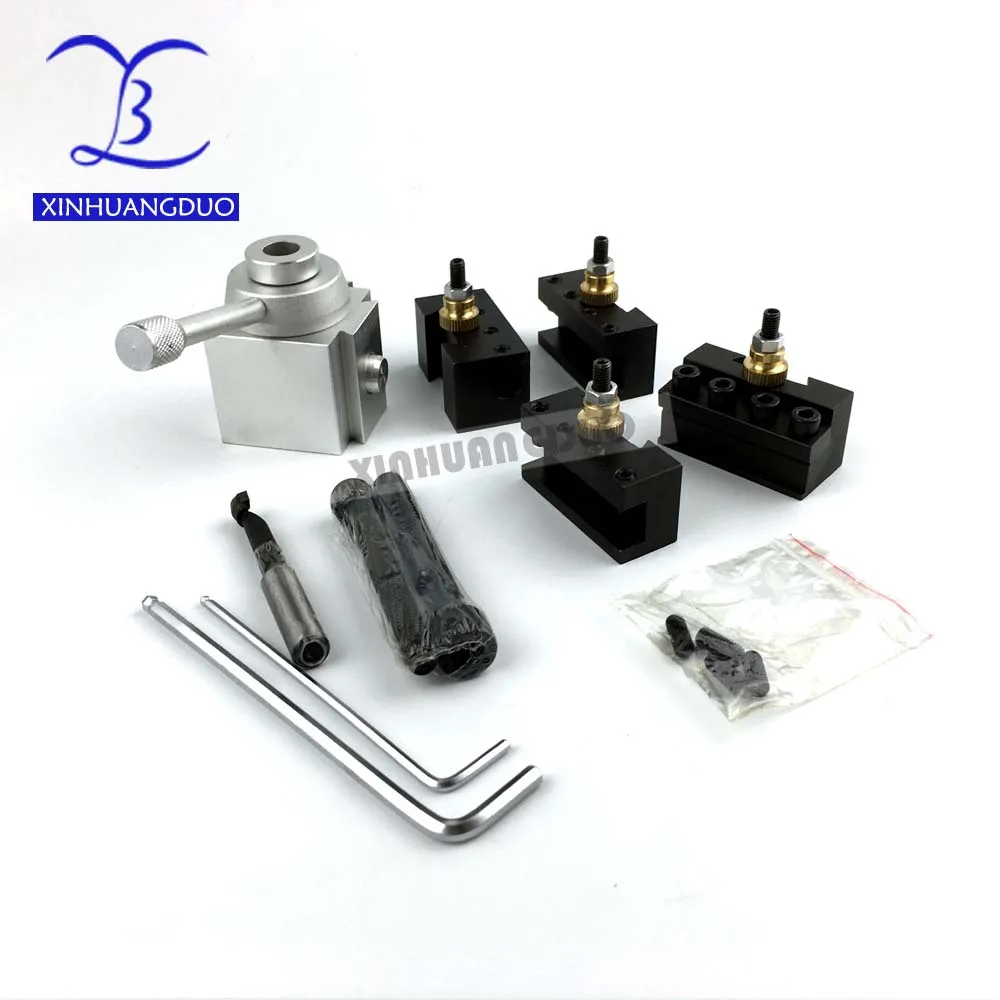 

Mini Metal Quick Change Tool Post Holder Boring / Turning Facing Holder Kit Set for Table Hobby Lathes