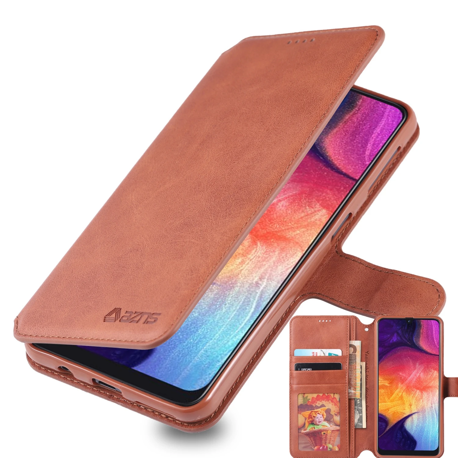 Чехол AZNS Ультратонкий чехол из искусственной кожи для Samsung Galaxy A50 A40 A30 A20 A10 A60
