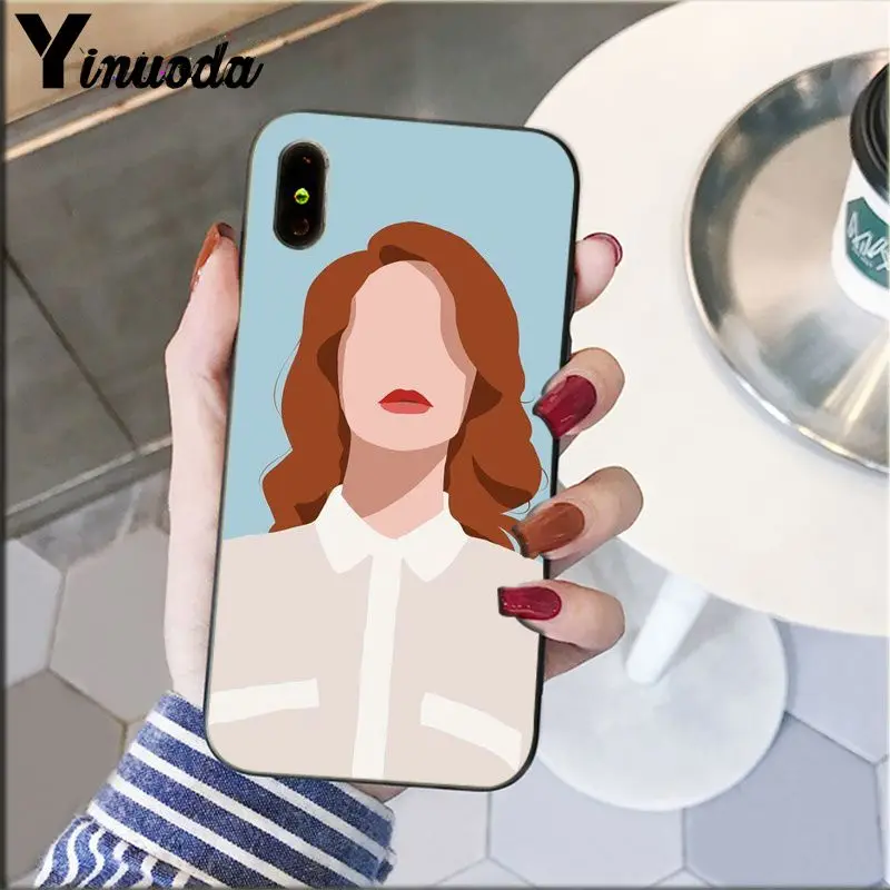 Yinuoda Lana Del Rey ТПУ мягкий силиконовый черный чехол для телефона для Apple iPhone 8 7 6 6S Plus X XS MAX 5 5S SE XR Чехол для мобильного телефона s - Цвет: A12