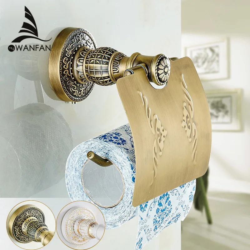 

Antique Brass Paper Towel Rack Europe Style Bathroom Paper Holder European Toilet Paper Box Toilet Accessories Paper SL-7803