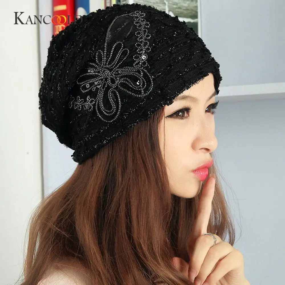 KANCOOLD Кепка hatsune miku женская ведро зимняя шапка кружевная шапочка с бабочкой леди черепа тюрбан шапка мода PFET6
