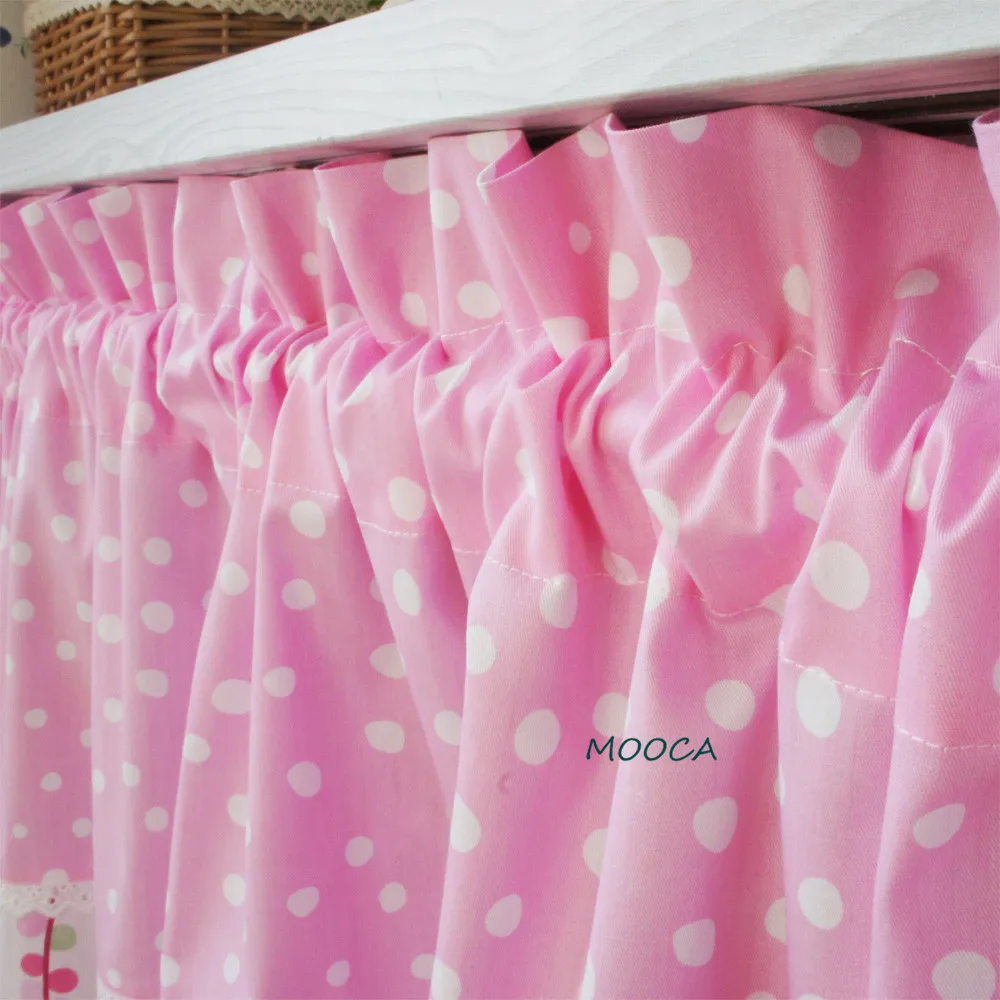 Bonito Rosa Dot Patchwork Cortina Semi Sombra Cortina De Cozinha De Bonito Rosa Dot Patchwork Cortina Semi Sombra Cortina De Cozinha De