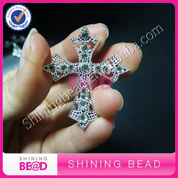 

100pcs/lot+2017 Cross crystal ribbon rhinestone slide buckle for wedding invitation