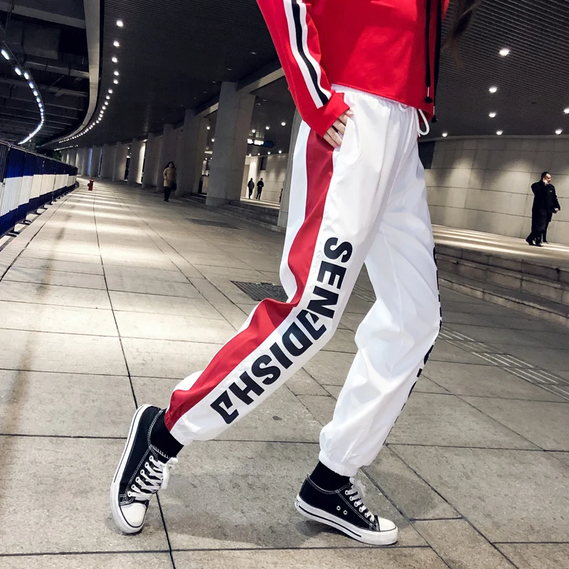 New Fashion Pants Women Hip Hop High Waist Loose Harem