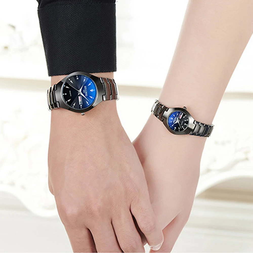 

Top Brand Fahion Lovers' Couples Quartz Watches Men Business Watch Women Valentine Gift Clock Ladies 30m Waterproof Wristwatches