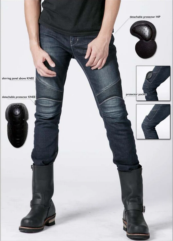 

2016 Newest Hot sales uglyBROS slub - 2 K kevlar fire prevention cloth Cowboys ride jeans Motorcycle jeans motor pants blue