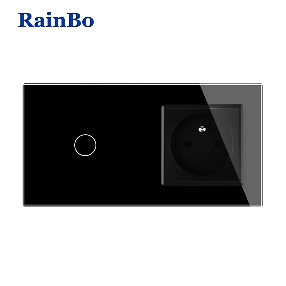 Rainbo Роскошные Сенсорный экран Управление закаленное Кристалл Стекло Панель